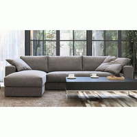 Ensemble de canapés d'angle en tissu de style nordique, design moderne pour appartement et hôtel, housse amovible et lavable