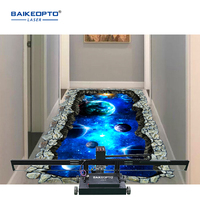 Mesin Printer CMYKW UV 3D vertikal Inkjet dinding seni tanah kepala ganda