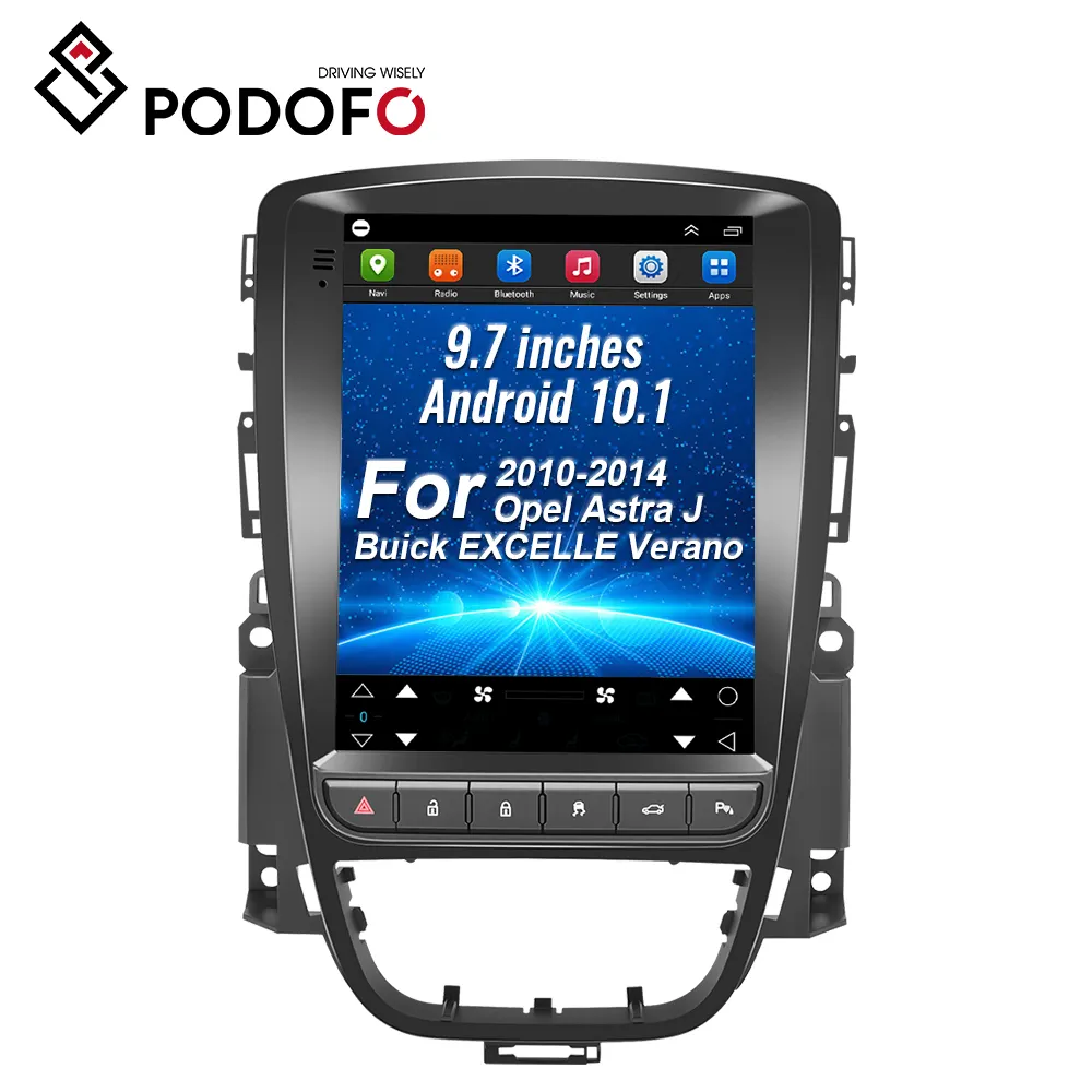 Podofo 1 32/2 64G Android Autoradio Radio 9,7 "Touchscreen WiFi GPS RDS A2DP Für Opel Astra J/Buick EXCELLE Verano 2010-2014