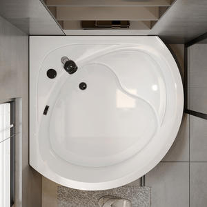 ICEGALAX 스마트 섹시한 일본 마사지 욕조 좌석이있는 작은 욕실 독립형 욕조 럭셔리 온천 욕조 - Product Image 3