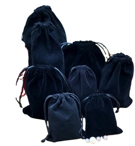 Gold Edge Satin Jewelry Bag Recyclable Drawstring Flap Pocket for Watches Glasses <b>Wig</b> Storage Great Gift for Necklaces - Product Image 4