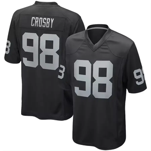 Maillot de football cousu pour homme 4 Derek Carr 98 Maxx Crosby 28 Josh Jacobs 34 <span class=keywords><strong>Bo</strong></span> <span class=keywords><strong>Jackson</strong></span> 17 Davante Adams - Product Image 4