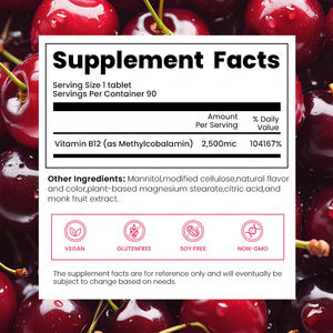 Tablet <span class=keywords><strong>Vitamin</strong></span> <span class=keywords><strong>B12</strong></span> Vegan Langsung dari Pabrik, Penjualan Panas Lifeworth, OEM ODM |   Energi & Pencernaan Dewasa Meningkatkan Imunitas Tidak untuk Bayi Baru Lahir - Product Image 5