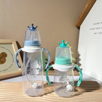 Nouveau design d'usine 280ml Kids Sippy Cup Ensemble de biberons en silicone de qualité alimentaire pour bébé