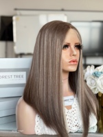 Perruque juive SHY, coupe dégradée, cheveux humains naturels, dessus en dentelle, marque privée, Sheitel, fourniture en gros, commande OEM ODM