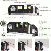 Niveau laser infrarouge 3-en-1 avec support multifonctionnel vertical et horizontal, niveau laser vert de qualité industrielle pour le bricolage