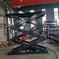 Plateforme élévatrice à ciseaux électrique robuste Xinchaoyue, hauteur maximale 15 m, capacité 3000 kg, table de travail 2 m x 2 m, rouge, capacité 4 personnes