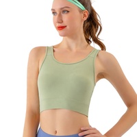 Soutien-gorge de sport à haute intensité pour femmes en gros Yoga course Fitness hauts antichoc dos croisé haut soutien tissu tricoté