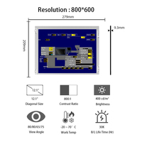 BOE BA121S01-200 12,1 Zoll 800*600 400 Nits 20-Pin LVDS LCD-Module für Industrielle Automatisierungsanzeigen