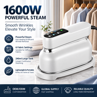 Défroisseur Vapeur Portable à Écran Numérique avec Tête Rotative pour Vêtements