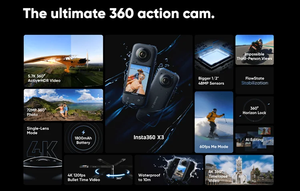 5,7 K Video 10M Estabilización de estado de flujo a prueba de agua <span class=keywords><strong>Insta</strong></span> <span class=keywords><strong>360</strong></span> <span class=keywords><strong>ONE</strong></span> Insta360 X3 Cámara DE ACCIÓN <span class=keywords><strong>X</strong></span> 3 Cámara deportiva - Product Image 5