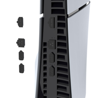 Housse anti-poussière et bouchons 8 en 1 de haute qualité pour console mince PS5 Accessoires de jeu faciles à utiliser