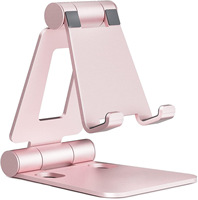 Support de téléphone portable de bureau réglable en hauteur, en alliage d'aluminium robuste, flexible et étanche, avec logo personnalisé