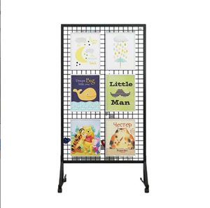 Modern Grid <strong>Display</strong> Stand, Mobile Folding Net <strong>Frame</strong>, Outdoor Kindergarten Wor Painting, Art Exhibition, Storage and <strong>Hanging</strong> <strong>Rack</strong> - Product Image 3