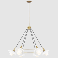 XZ Sputnik industrie moderne 6 lumières ferme suspension milieu du siècle Starburst éclairage Vintage plafond or laiton lustres
