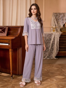 Vestido de Noite Vintage Estampado Solto e Modesto para Mulheres - Roupa de Casa - Product Image 2