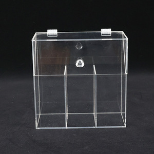 <b>Acrylic</b> Cosmetic <b>Organizer</b> With Flip Top Lid Transparent Display Box For <b>Makeup</b> Jewelry Perfume Storage - Product Image 3