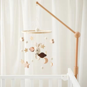 Juguete Musical Colgante Hecho a Mano para <span class=keywords><strong>Cuna</strong></span> <span class=keywords><strong>de</strong></span> Bebé, Móvil con Tema <span class=keywords><strong>de</strong></span> Astronauta, Campana <span class=keywords><strong>de</strong></span> Cama <span class=keywords><strong>de</strong></span> Madera y Fieltro - Product Image 3