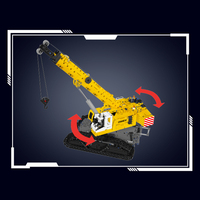 Mouldking 17106 Juego de Bloques de Construcción de Grúa sobre Orugas - Modelo Educativo de Camión de Juguete para Niños