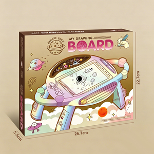Table de dessin magnétique 2 en 1 sur le thème de l'espace <span class=keywords><strong>avec</strong></span> <span class=keywords><strong>jeu</strong></span> de labyrinthe en marbre pour les tout-petits, apprentissage précoce et <span class=keywords><strong>jeu</strong></span> créatif - Product Image 5