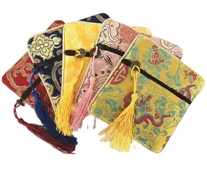 Orit亚马逊热卖中国丝绸锦缎刺绣首饰袋