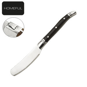 <span class=keywords><strong>Couteau</strong></span> à tartiner en acier inoxydable avec manche en plastique noir, ensemble de couteaux à pain, 4 couteaux à tartiner pour fromage à pâte molle, lavable au lave-vaisselle - Product Image 4