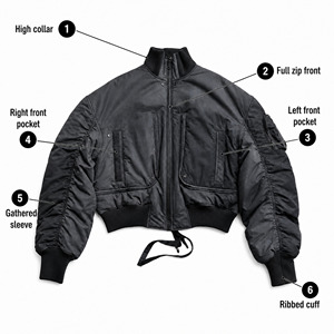 Doudoune Courte Isolée pour Homme avec Col Montant et Fermeture Éclair Intégrale - Product Image 2