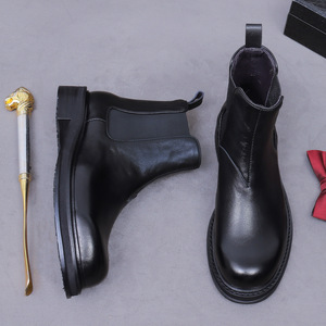Botas de cuero genuino para hombre, estilo británico retro 2026, con suela gruesa, versátiles y a la moda. - Product Image 6