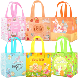 Wholesale Cartoon Pattern Non-Woven Fabric Shoulder Strap Tote <b>Bags</b> Custom Eco-Friendly Reusable Shopping Handbags for <b>Easter</b> - Product Image 1