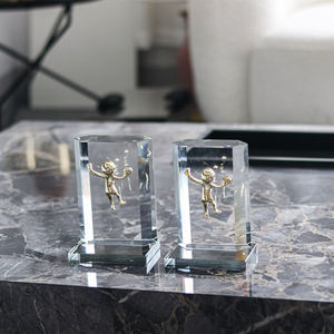 Sujetalibros de Metal decorativo de alta calidad para sala de estudio, objetos creativos de latón y hierro de cristal, caja de artículos Art & Ins con estilo embalada - Product Image 5