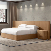 Table de chevet de luxe au design classique Meubles de chambre à coucher Cadre en bois massif Boîte de lit double Queen King Size Tables de chevet ouvertes
