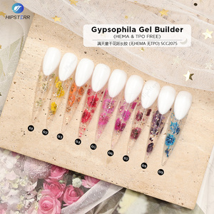 Low Heat Gypsophila Gel <b>Builder</b> HEMA & TPO FREE Dry Flower Nail Extension Gel Non Toxic <b>Builder</b> in a Container Custom Logo - Product Image 4