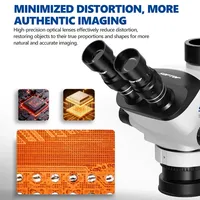 Microscope stéréoscopique trinoculaire à zoom continu SOPTOP SZM-7060 PRO 7-60X 4K HD, distance de travail de 100 mm, pour outils de réparation de microscopes