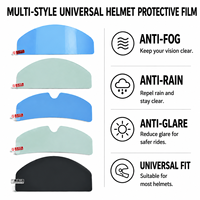 Película Protectora para Casco de Motociclismo con Alta Transparencia y Antideslumbrante, Sistema de Película Desprendible Compatible