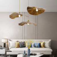 Lustre en métal en forme de feuille de lotus, luminaire suspendu de luxe pour escalier, idéal pour la maison, le bureau, la salle de thé, l'hôtel, les projets de décoration