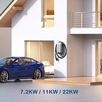 Pheilix 32A version de base domestique AC 7.2KW câble monophasé X1 5M/attaché Type 2 Type1 GB/T Chademo norme EU/BS