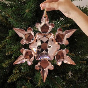 Tùy Chỉnh Mới Handmade Bông Tuyết Pha Lê Mặt Dây Chuyền Cây Giáng Sinh Acrylic Tuyết Treo Trang Trí Nhà Nguồn Cung Cấp Kỳ Nghỉ Trang Trí Nội Thất - Product Image 1