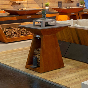 Barbecue en acier Corten résistant aux intempéries, idéal pour les fêtes et les jardins - Product Image 6