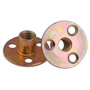 Écrou fileté en acier au carbone avec placage zinc jaune, écrou personnalisé - Product Image 1