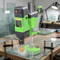 Perceuse de table électrique mini à ventouse, petite perceuse de table électrique avec outils pour verre et carreaux de céramique