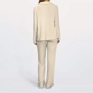 Ensemble de pyjama long en modal Lenzing pour adulte, vêtements de détente doux pour femmes, pyjamas, vêtements de nuit, ensemble de détente pour dormir - Product Image 2
