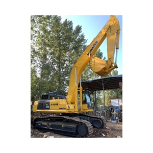 Excavadora de cadenas Komatsu PC450-8, amarilla, hidráulica, usada, original de Japón, con pocas horas de uso. - Product Image 1