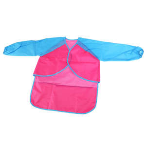 Tablier pour enfant en nylon imperméable et durable, manches longues, rose, pour <span class=keywords><strong>manger</strong></span>, anti-salissure, lavable, portable, doux - Product Image 2