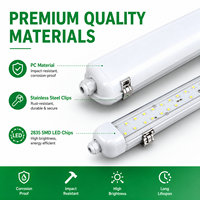 Luminaria LED Tri-Proof IP66 a Prueba de Vapor, 20W-120W, 130LM/W, Potencia y Temperatura de Color Seleccionables, Impermeable, Lineal, para Garaje o Almacén