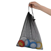 Sacs à cordon en maille réutilisables personnalisés pour les sports de plein air, la salle de sport, pliables, légers, promotionnels, en polyester recyclé