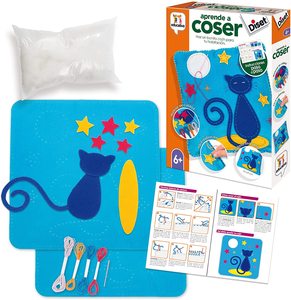 Cucire il proprio delle ragazze dei bambini attività decorativa in feltro gatto cuscino copre fai da te forniture di arte del mestiere di cucito kit per i bambini - Product Image 1