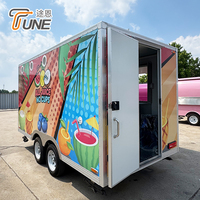 Remolque de Comida Móvil Estándar de EE. UU. Totalmente Equipado con Cocina, Carrito de Venta para Catering con Certificados Oficiales