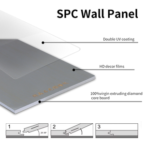 Trung Quốc Trọng lượng nhẹ UV ban không thấm nước 1220x2440 mét SPC WPC PVC đá cẩm thạch tấm Tường tấm với khách sạn tùy chỉnh trang trí tường 3 mét - Product Image 4