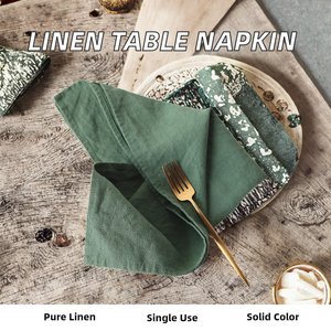 Mantel Individual y Servilleta de Mesa Desechables de Lino 100% Natural para Uso en el Hogar y en Aviones - Product Image 2