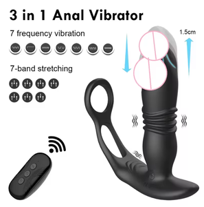 App-gesteuerter Prostata-Massager mit C-Ring, kabelloser Analvibrator, medizinischer Silikon-Butt-<span class=keywords><strong>Plug</strong></span> Sexspielzeug für Männer. - Product Image 2